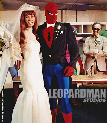 Stan Lee looks on at Spidermans wedding